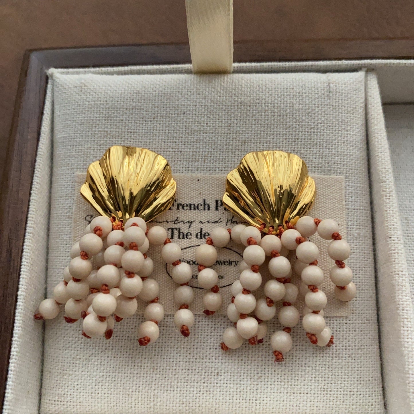 Women's Shell Pearls Tassel High Sense Minority Fashion Entry Lux Elegant Rings
