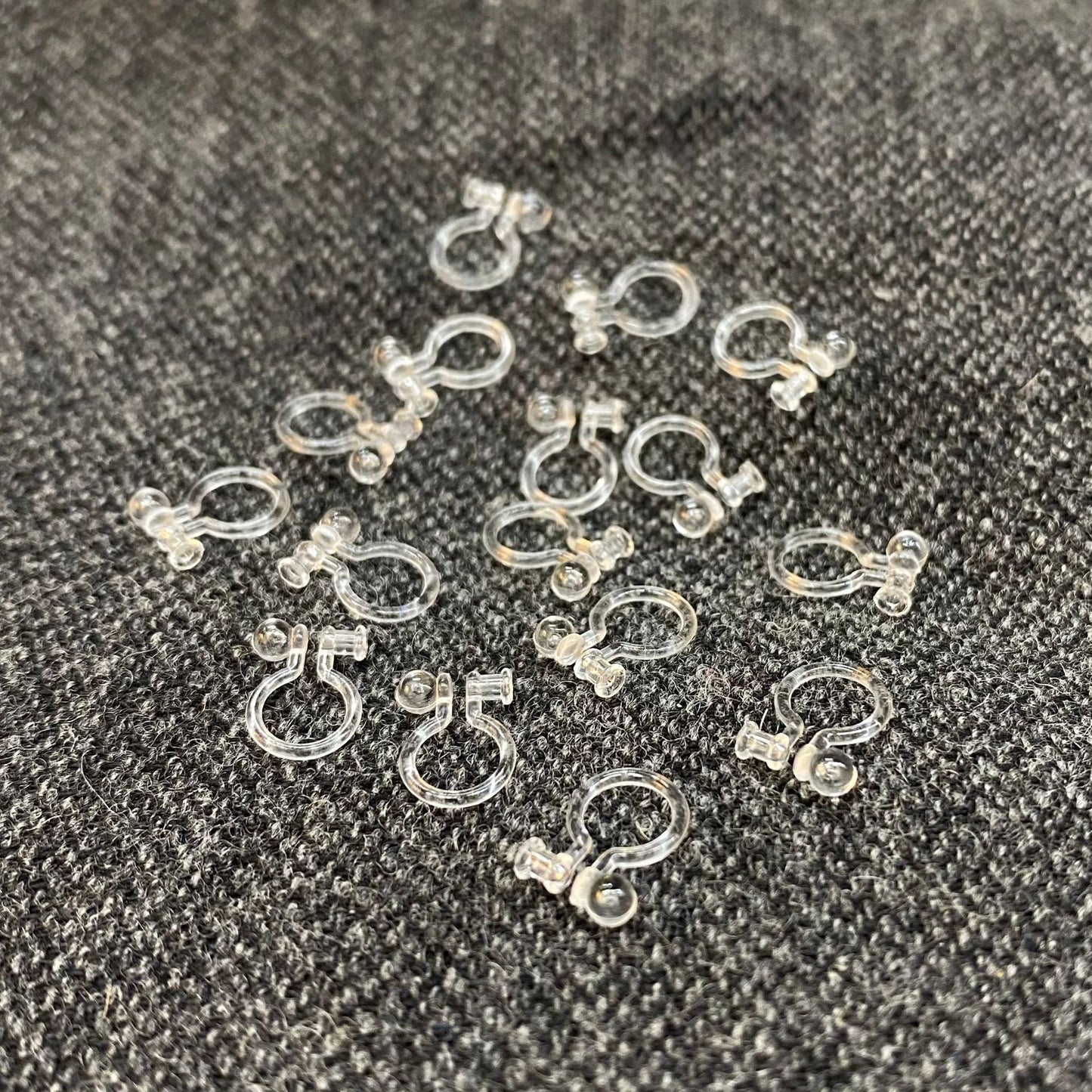 Fashion Trendy Resin Converter Plastic Transparent Ear Clip