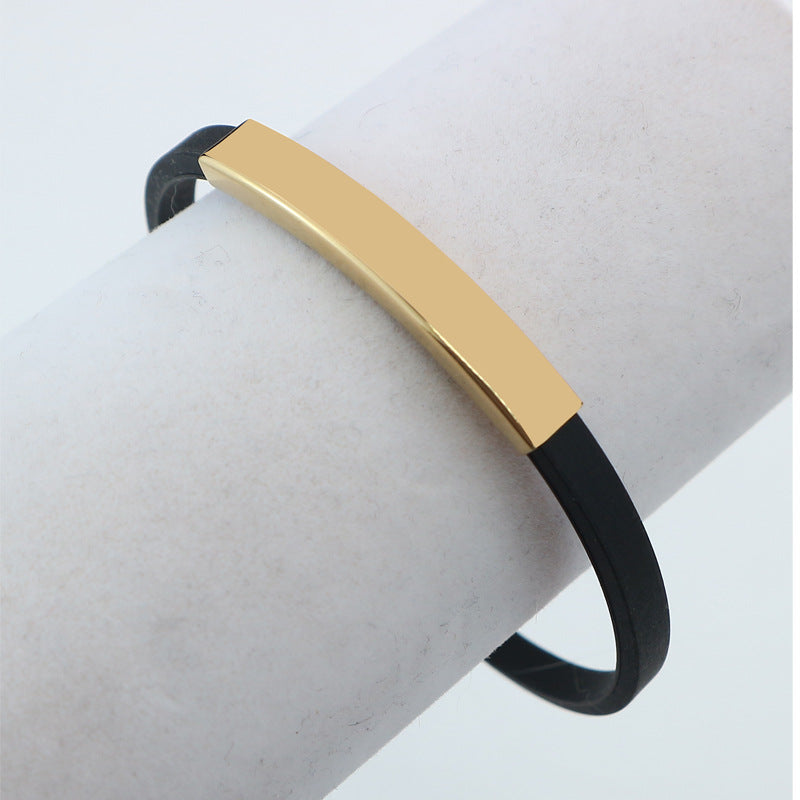 Classic Titanium Steel Silicone Korean Style Bracelets