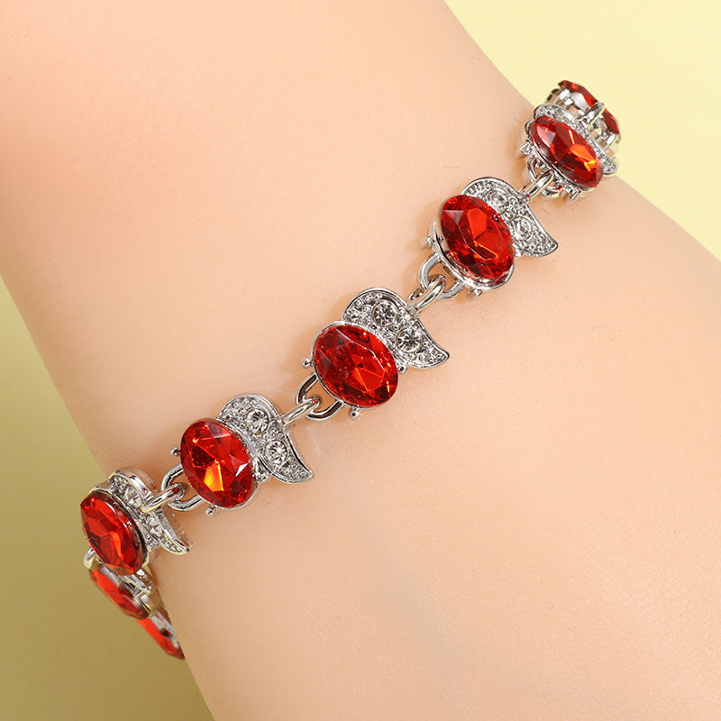 Women's Color Jewelry Zircon Rainbow Hand Accessory Bracelets