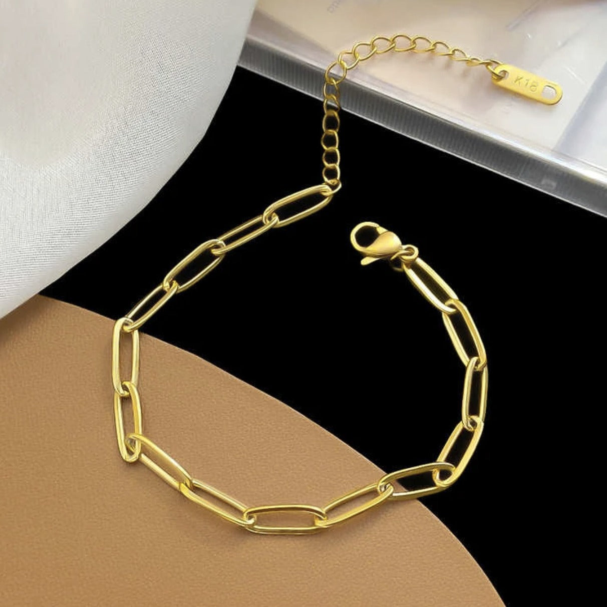 Women's Fashion Long Chain Stainless Steel Cross Bracelet