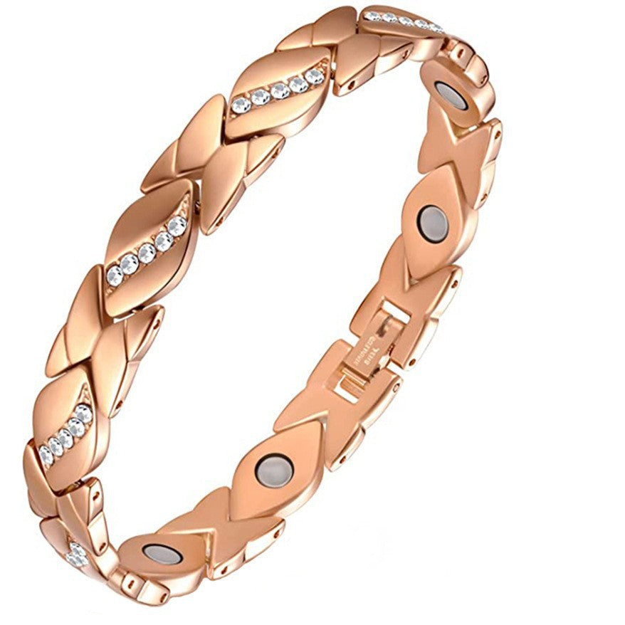 Women's Magnet Bronze Leaf Creative Magnetic Bracelets