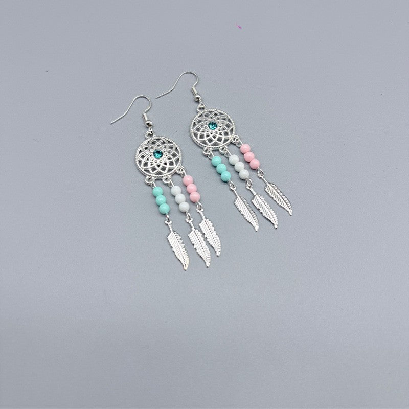 Bohemian Tassel Water Drop Summer Vacation Style Dopamine Earrings
