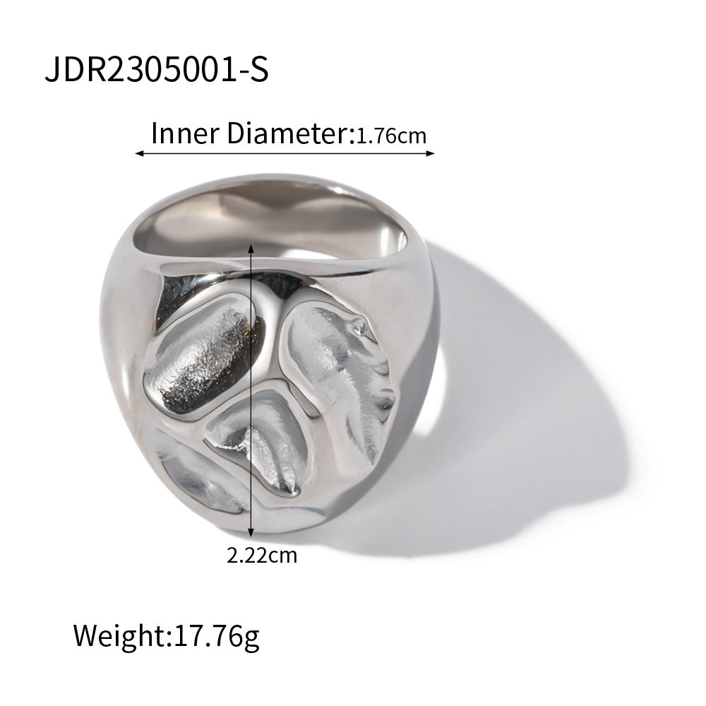 Stainless Steel Closed Light Luxury High Rings