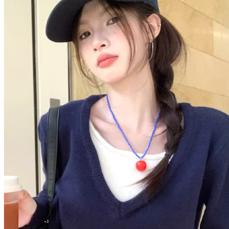 Fruit Contrast Color Beaded Female Sweet Necklace