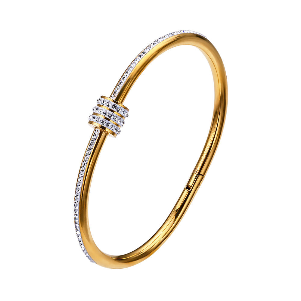 Women's Waist Titanium Steel Rose Gold Simple Bracelet