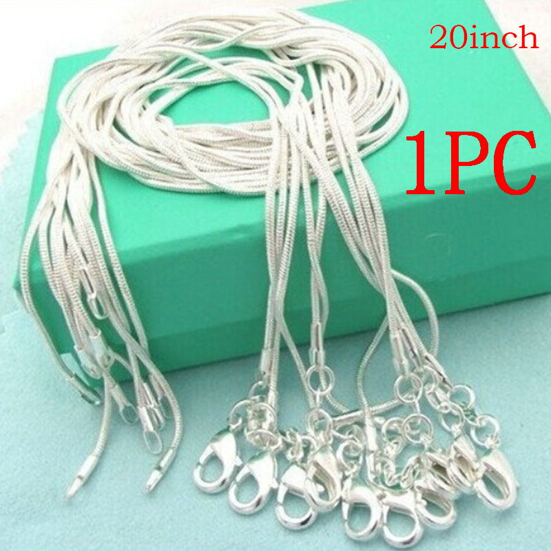 Fashion Sier Decoration Snake Chain Bones Necklaces