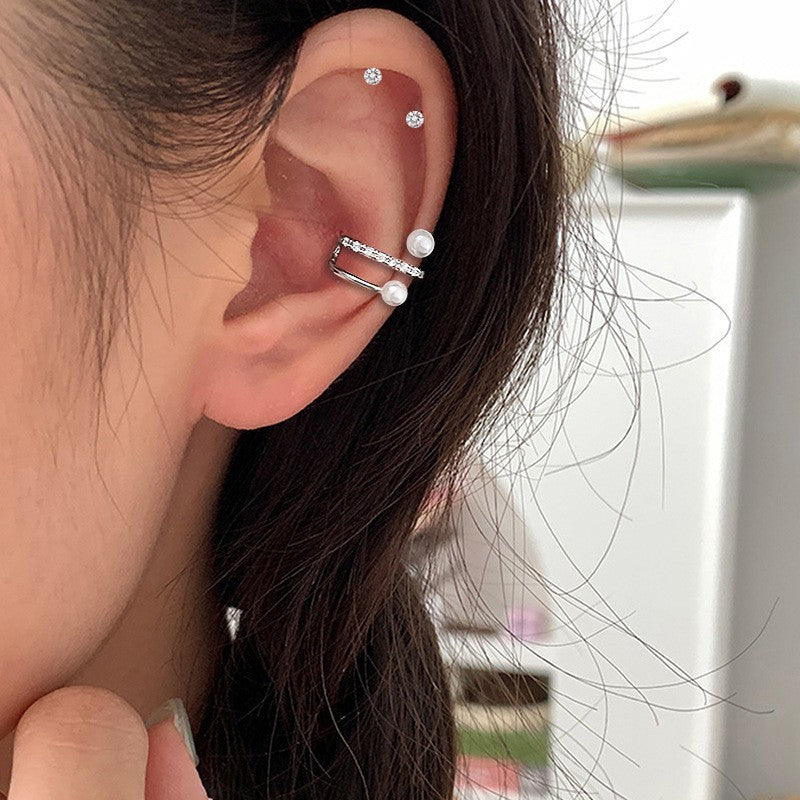 Starry Long Pearl Tassel Zircon Without Rings