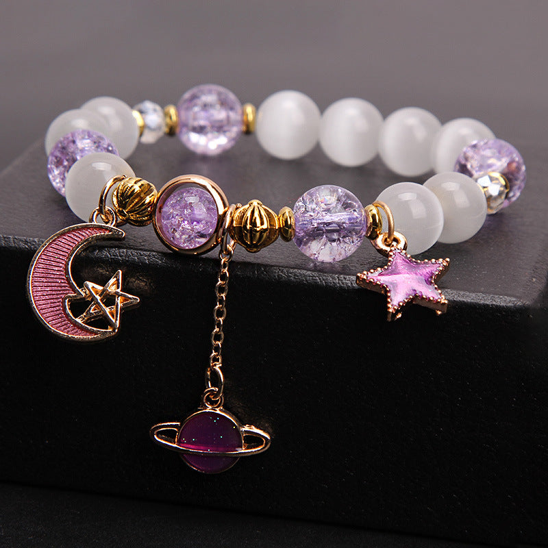 Women's Fresh Star Moon Crystal Simple Hand Bracelets