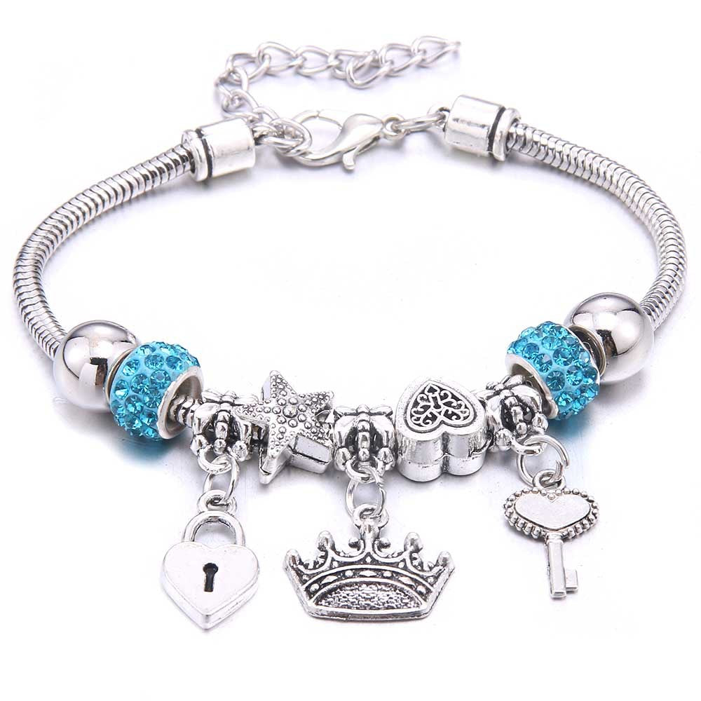 Women's Grid Popular Adjustable Crystal Love Butterfly Bracelets