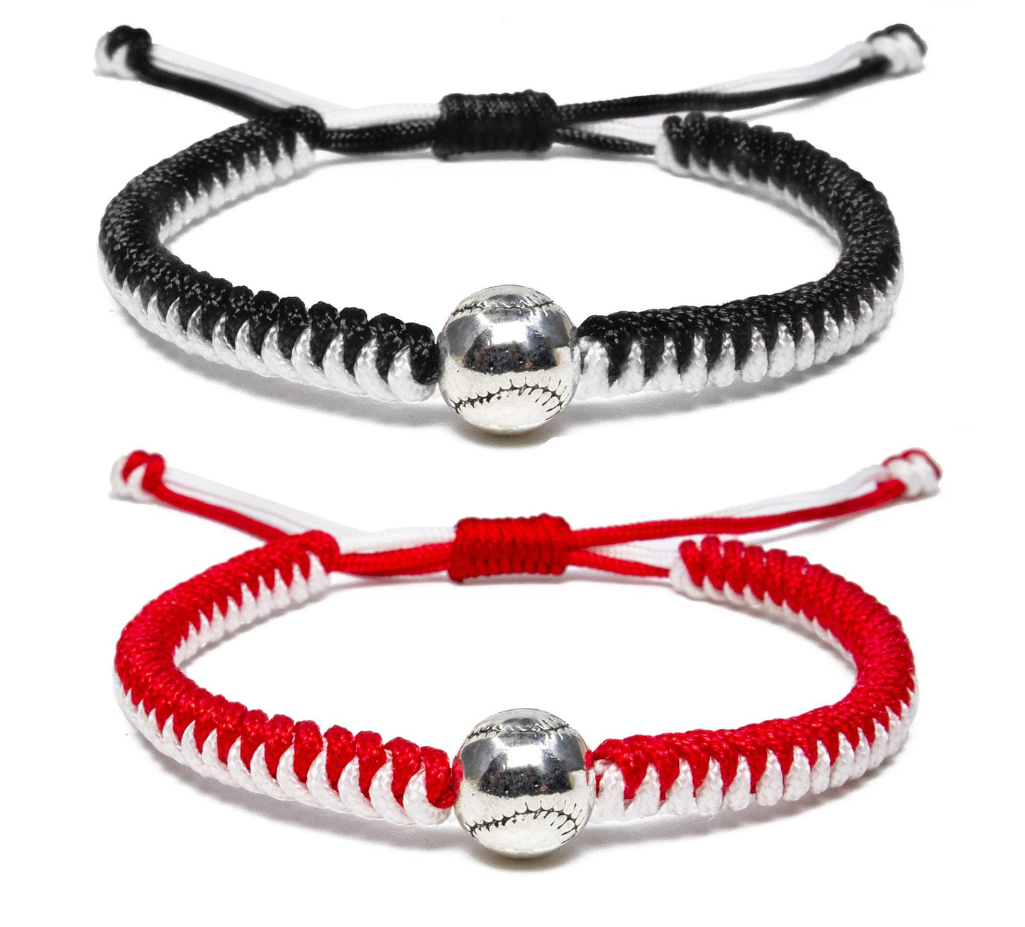 Bracelets tissés à la main avec sangle de transport rouge et noire