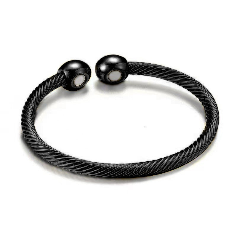 Bracelets punk hip hop en fil d'acier titane pour hommes