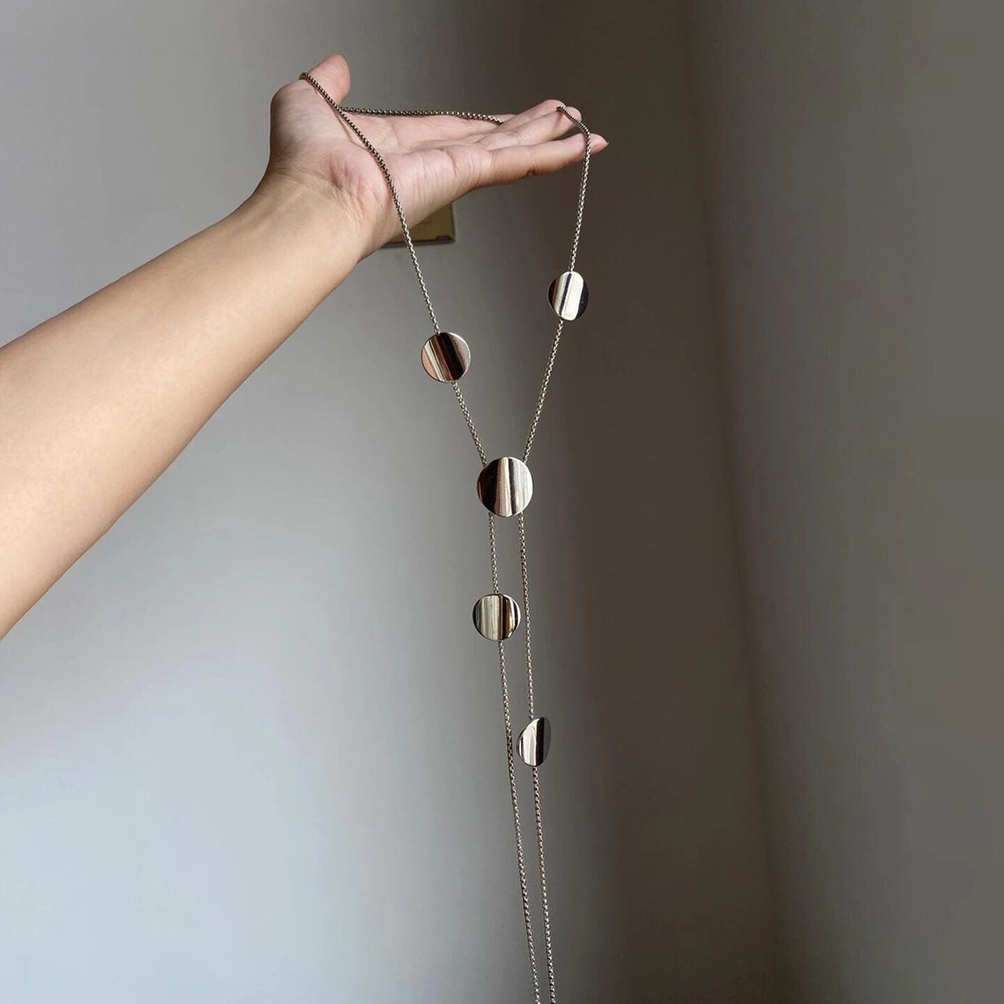 Women's Long Geometric High-grade Light Luxury Minority Personality Elegant Sweater Chain Necklaces