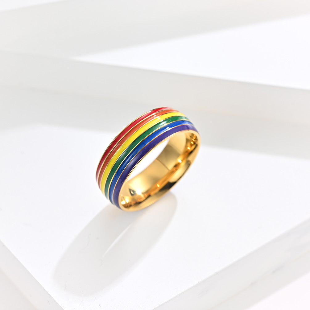 Gay Lala Titanium Steel Niche Personality Rings