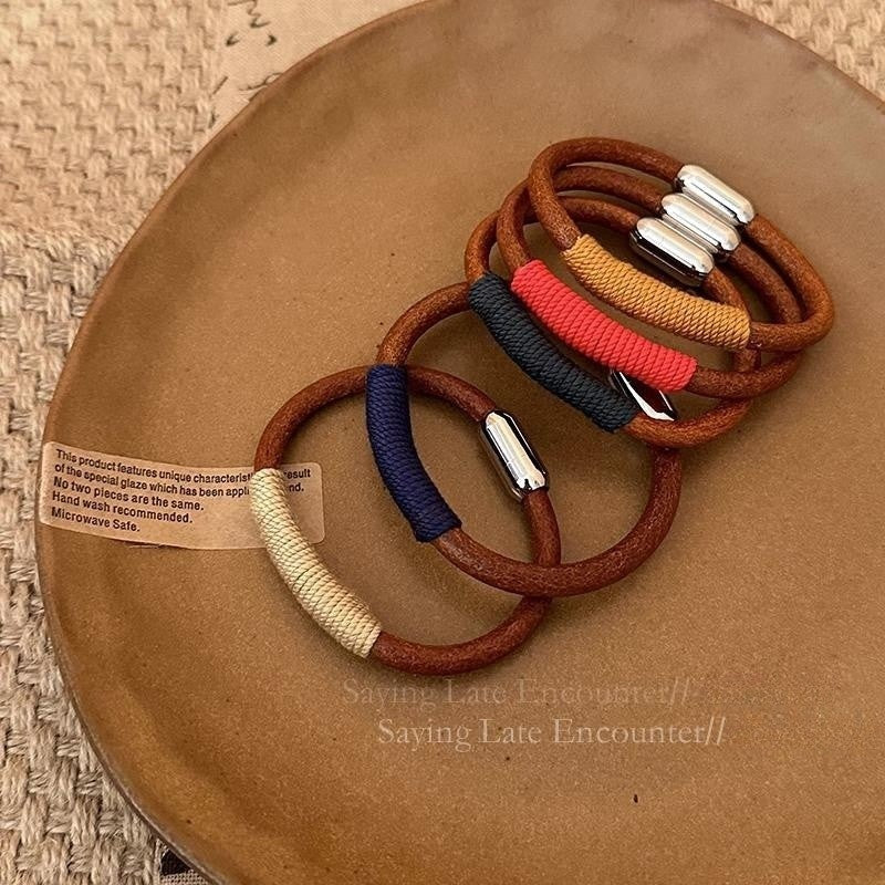 Women's Leather Hand Rope Couple Simple Fashionmonger Bracelets