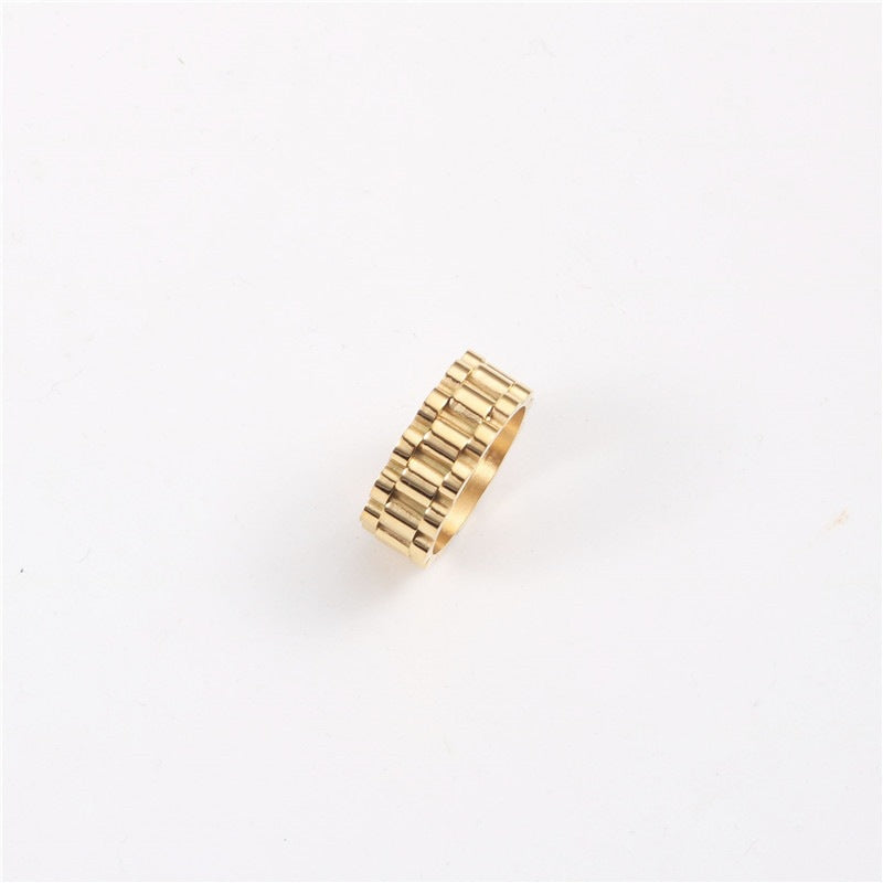 Good Texture Match French Elegant Titanium Steel Electroplating Tank Bracelet