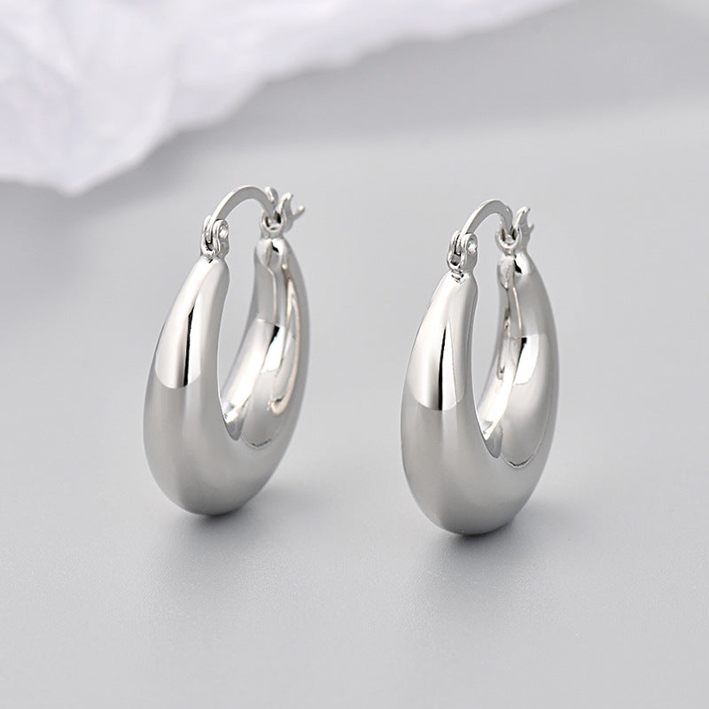 Personality Round Graceful Geometric Large Retro High-grade Earrings