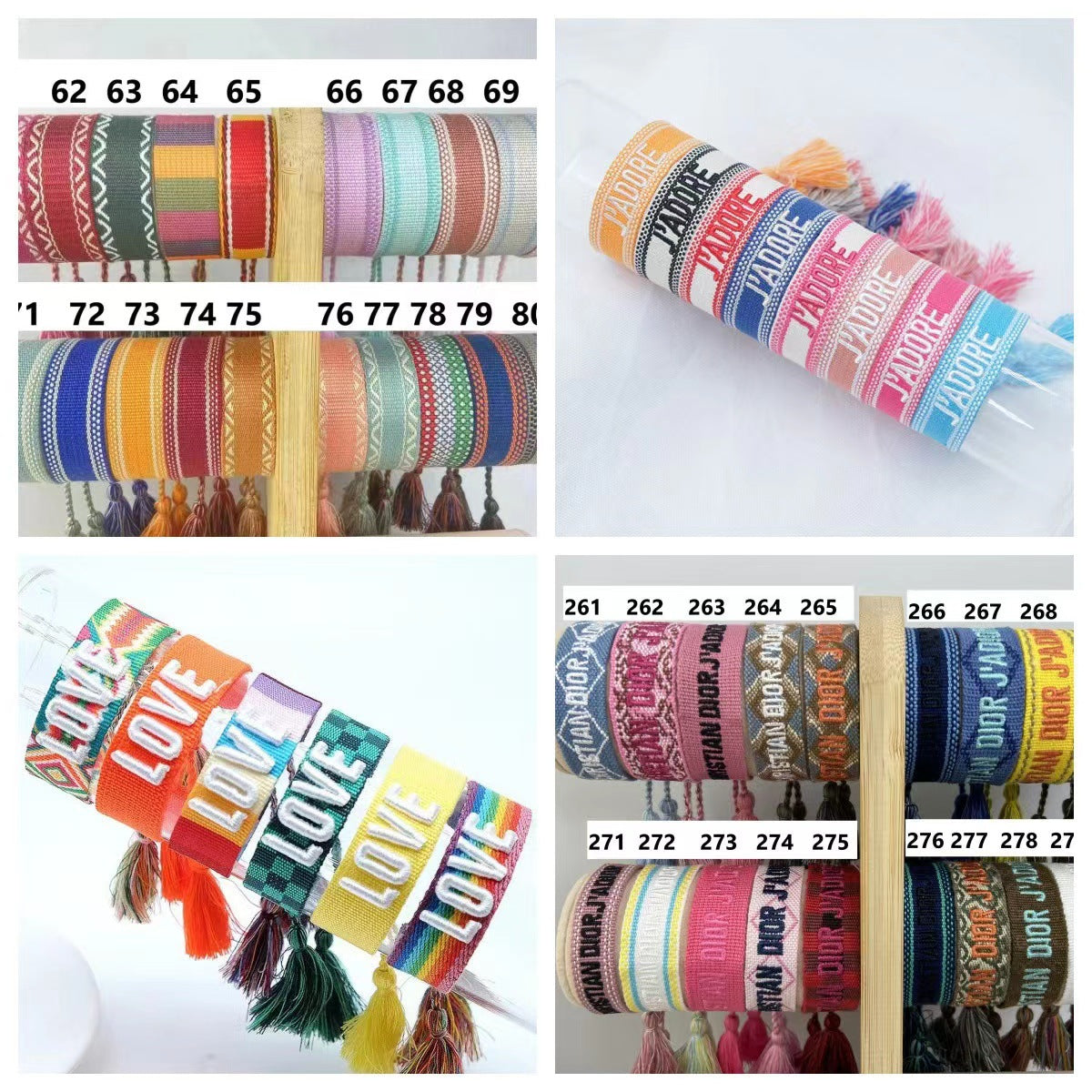 Cross Hand-woven Bohemian Embroidered Letter Wrist Bracelets