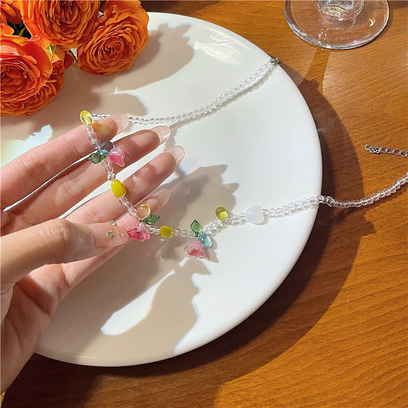 Women's Style Flower Beaded Love For Unique Necklaces