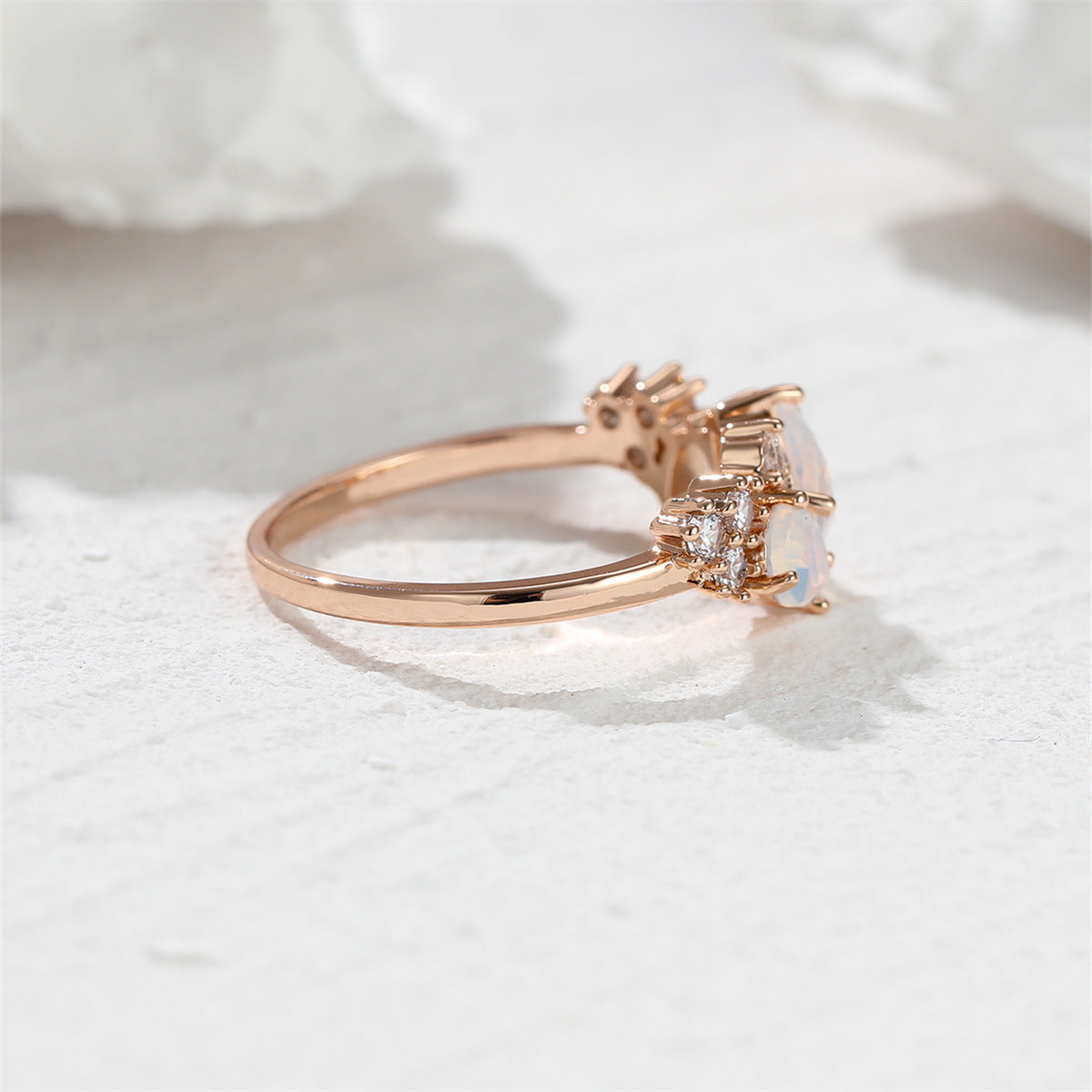 Water Drop Shape Design Simple Niche Ring