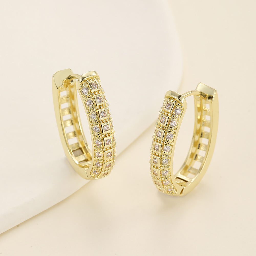 Women's Copper Over Inlaid Zircon Trendy Light Luxury Rings