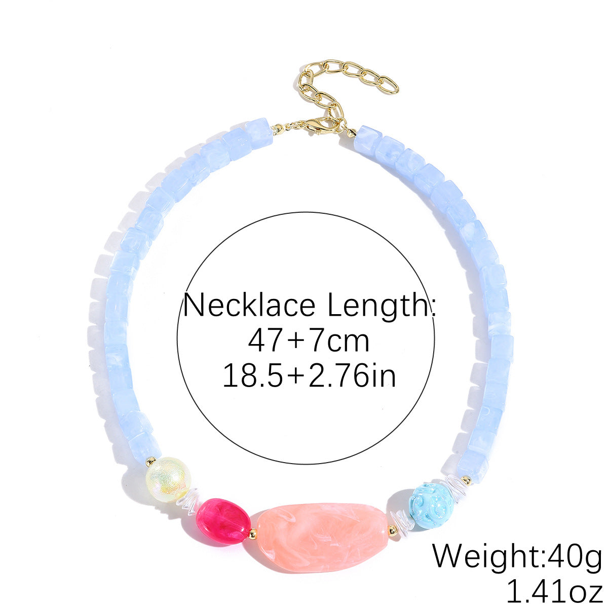 Acrylic Bead Bohemian Crystal Niche High-grade Necklace
