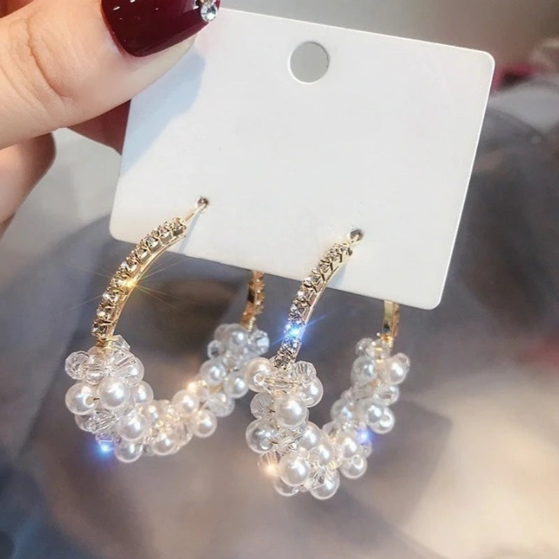 Women's Simple Graceful Love Heart Peach Ear Earrings
