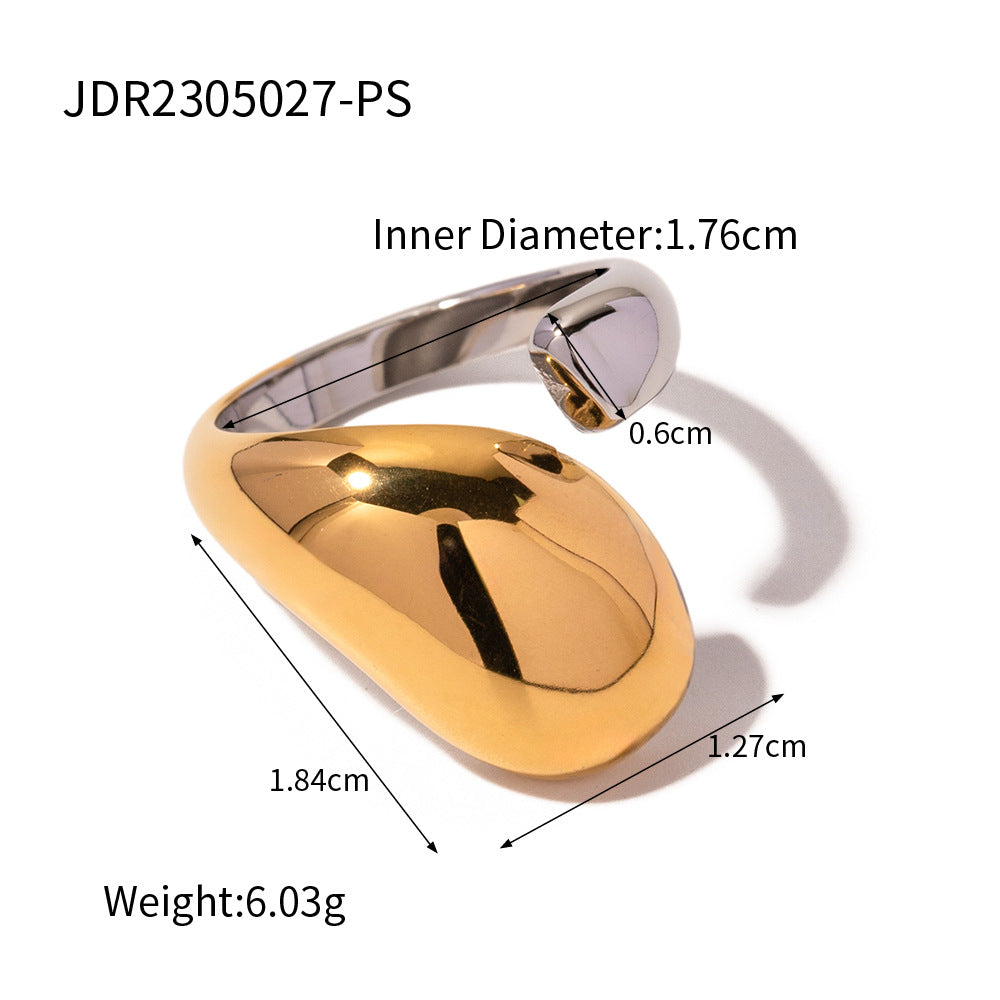 Geometrische Damenohrringe aus Titanstahl, Gold und Silber