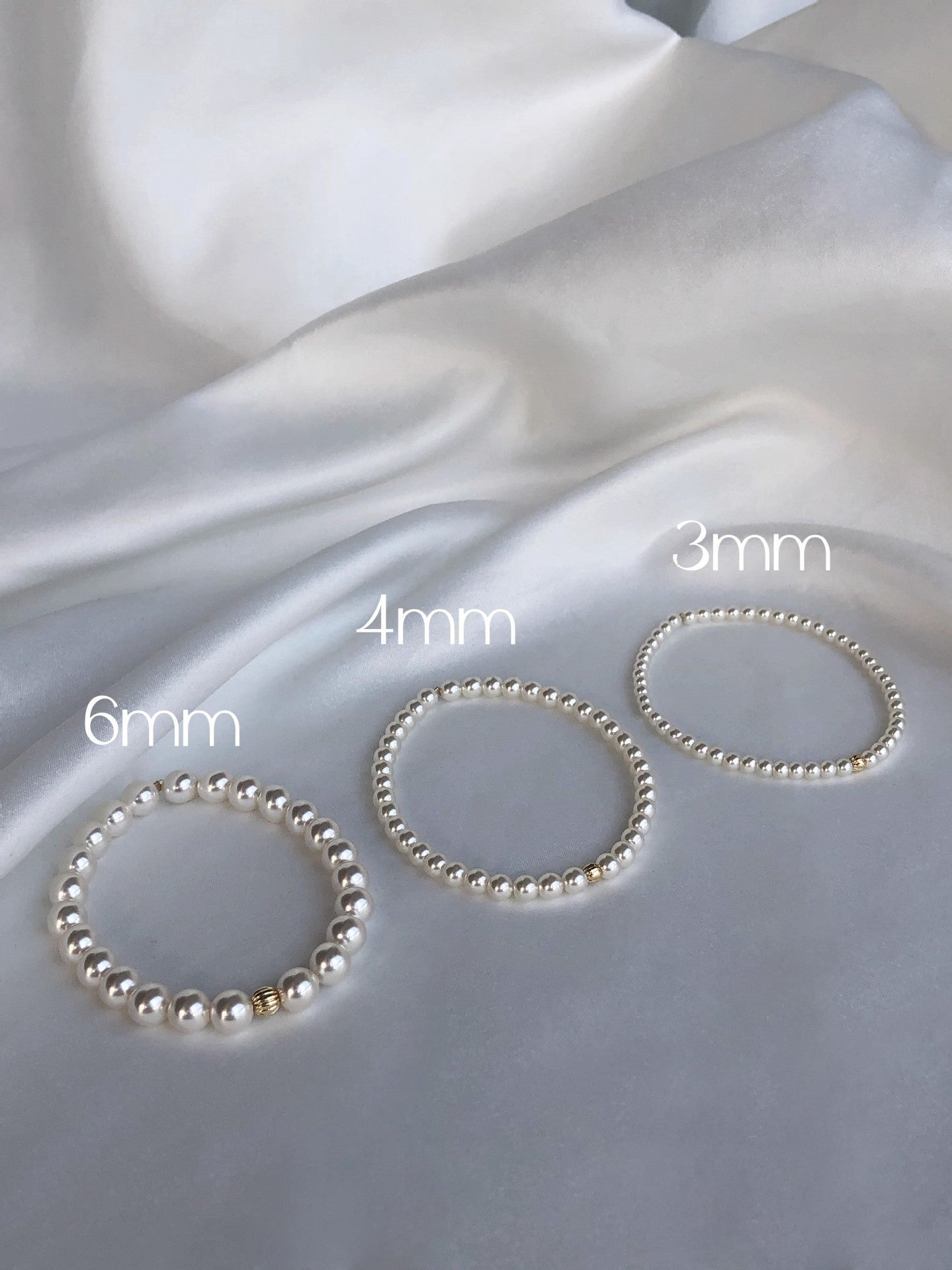 Small Golden Beads Pearl Perfect Circle Exquisite Bracelets