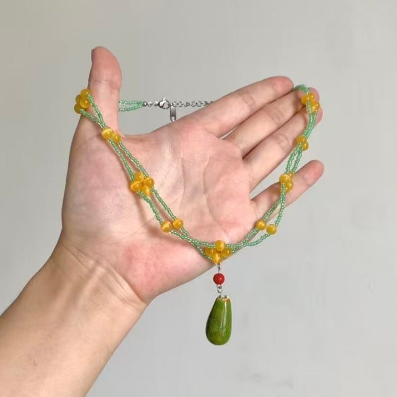 Women's Style Flower Beaded Love For Unique Necklaces