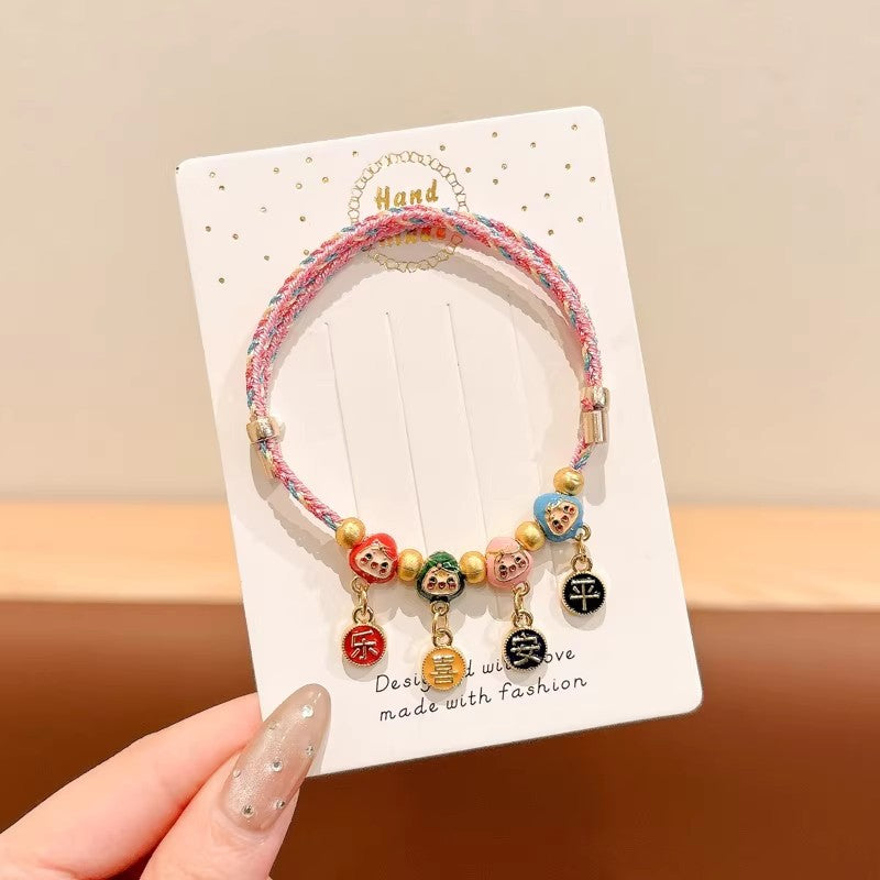 Children's Dragon Boat Festival Colorful Rope Small Hand-woven Line Carrying Strap Bracelet