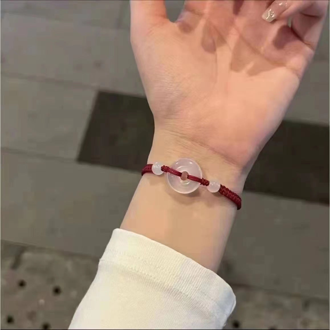 Chalcedony Safety Decoration Woven Female Life Bracelets