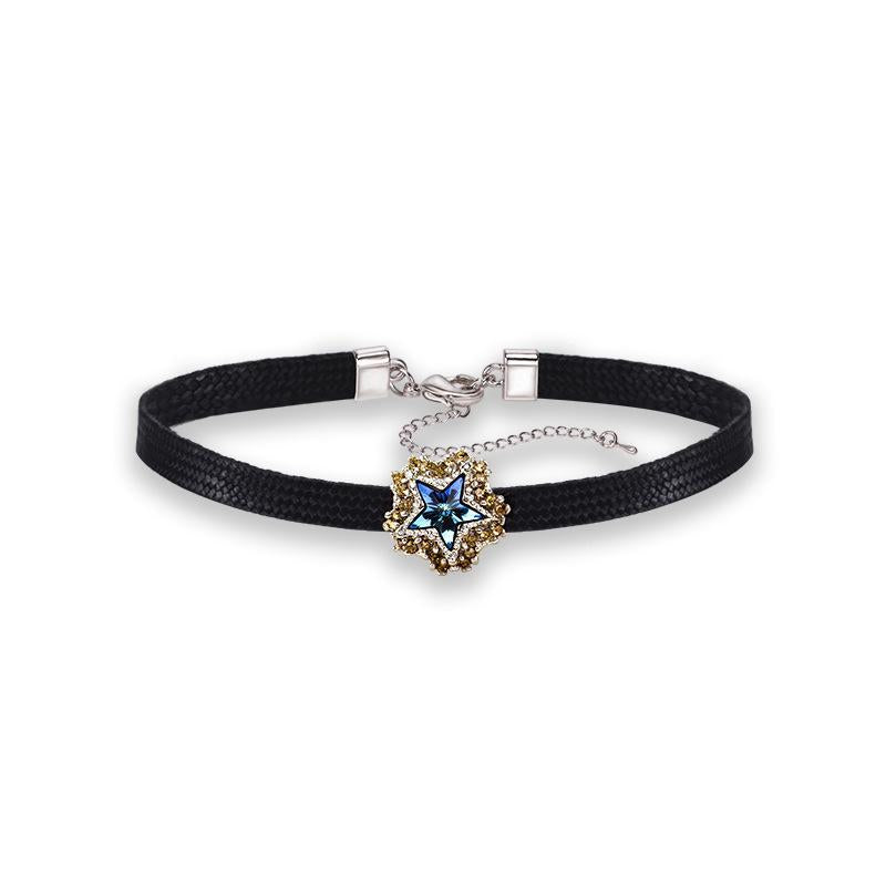 Women's Black Rope Fresh Clavicle Chain Short Neckband Collar Necklace