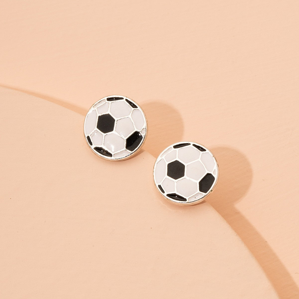 Women's Sports Series Football French Style Cufflink Personality Creative Enamel Rings
