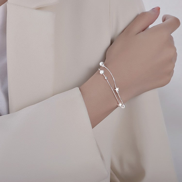 Women's Korean Style Twin Light Luxury High-grade Design Ball Bracelets