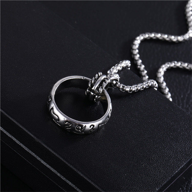 Women's & Men's & Fashion Double Pendant Lanyard Personality Trend Necklaces