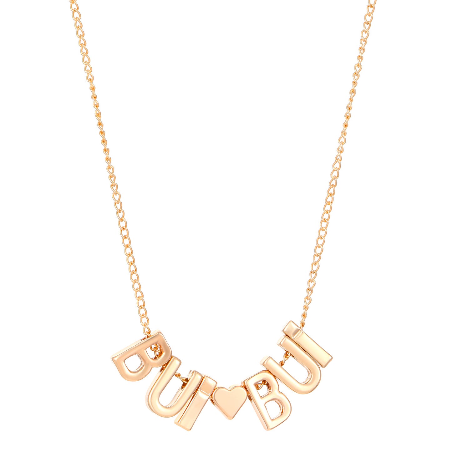Women's English Letter Retro Fashion Metal Heart Jewelry Set