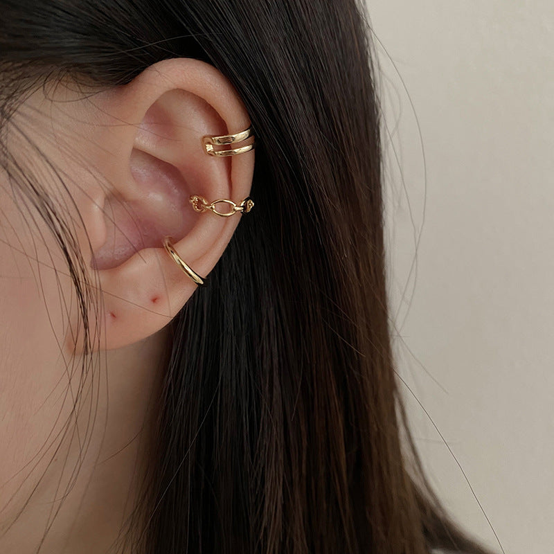 High-grade Chain No Pierced Female Elegance Retro Ear Clip
