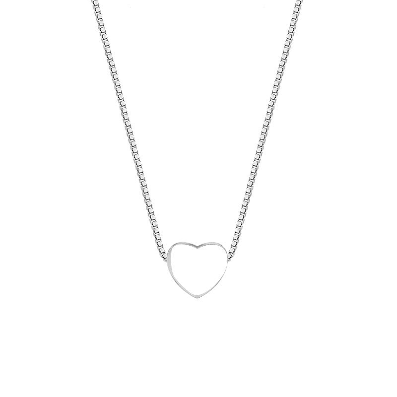 Temperamental Heart-shaped Beanie Pendant Clavicle Chain Necklaces