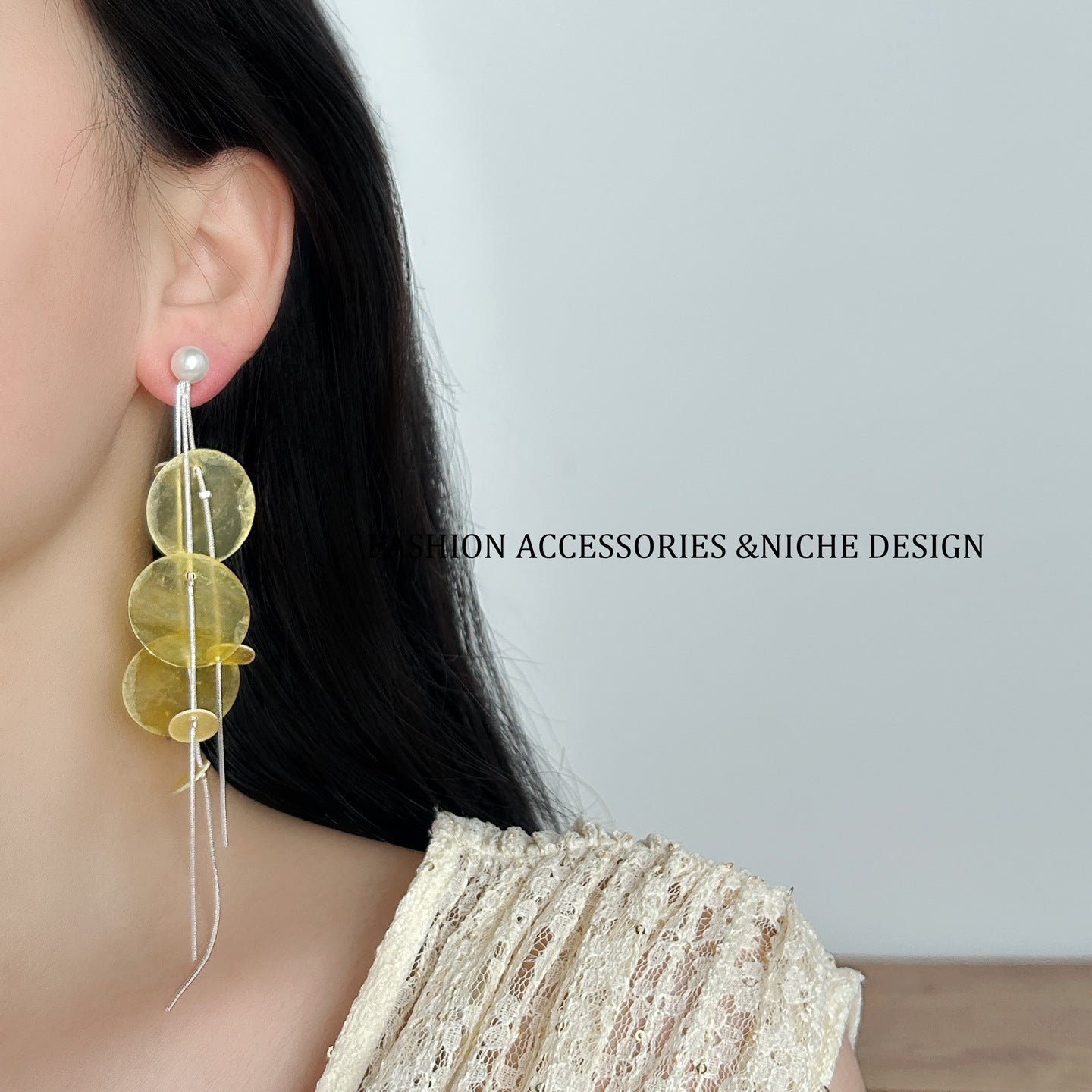 Fairy Retro Niche Pearl Shell Tassel Long Female High Earrings
