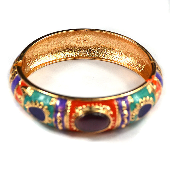 Cloisonne Open-ended Retro Color Matching Female Scenic Spot Bracelet