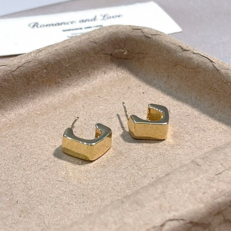 Women's High-grade Style Geometric Small Square Personalized Earrings