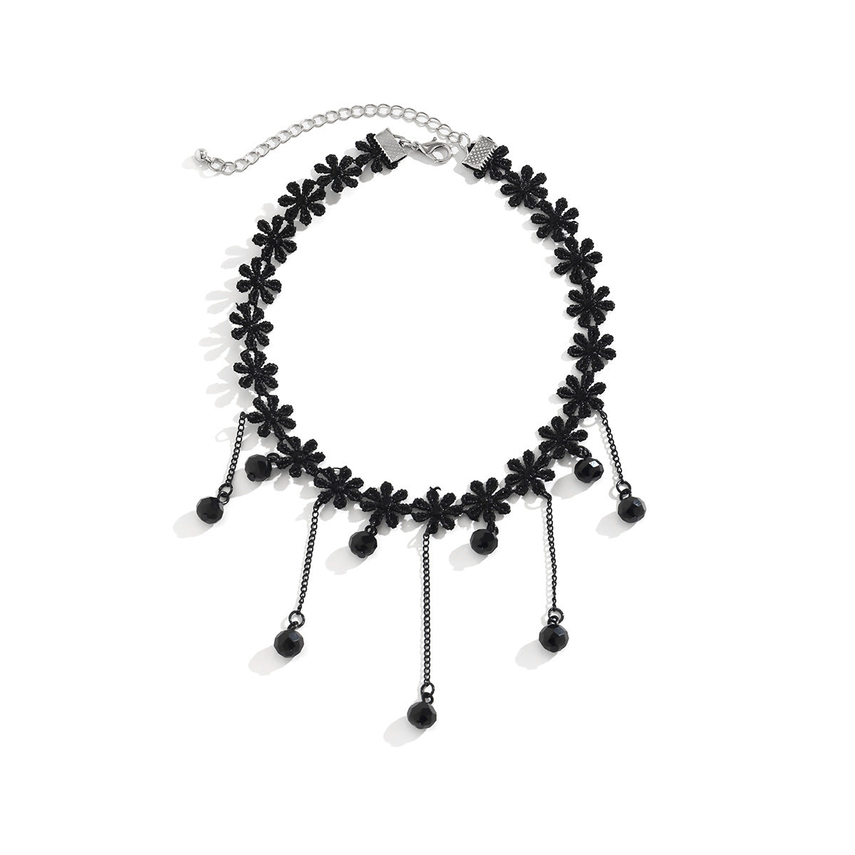 Collier en dentelle Lolita, colliers gothiques noirs vintage