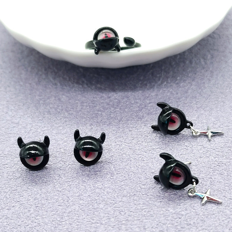 Funny And Cute Cartoon Little Monster Rings