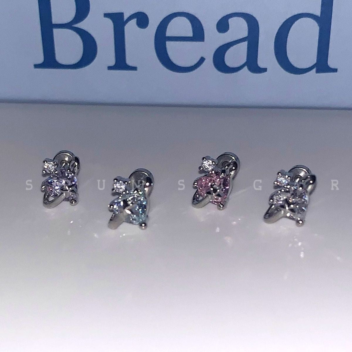 Female Titanium Steel Screw Tightening Buckle Pin Before Stud Earrings