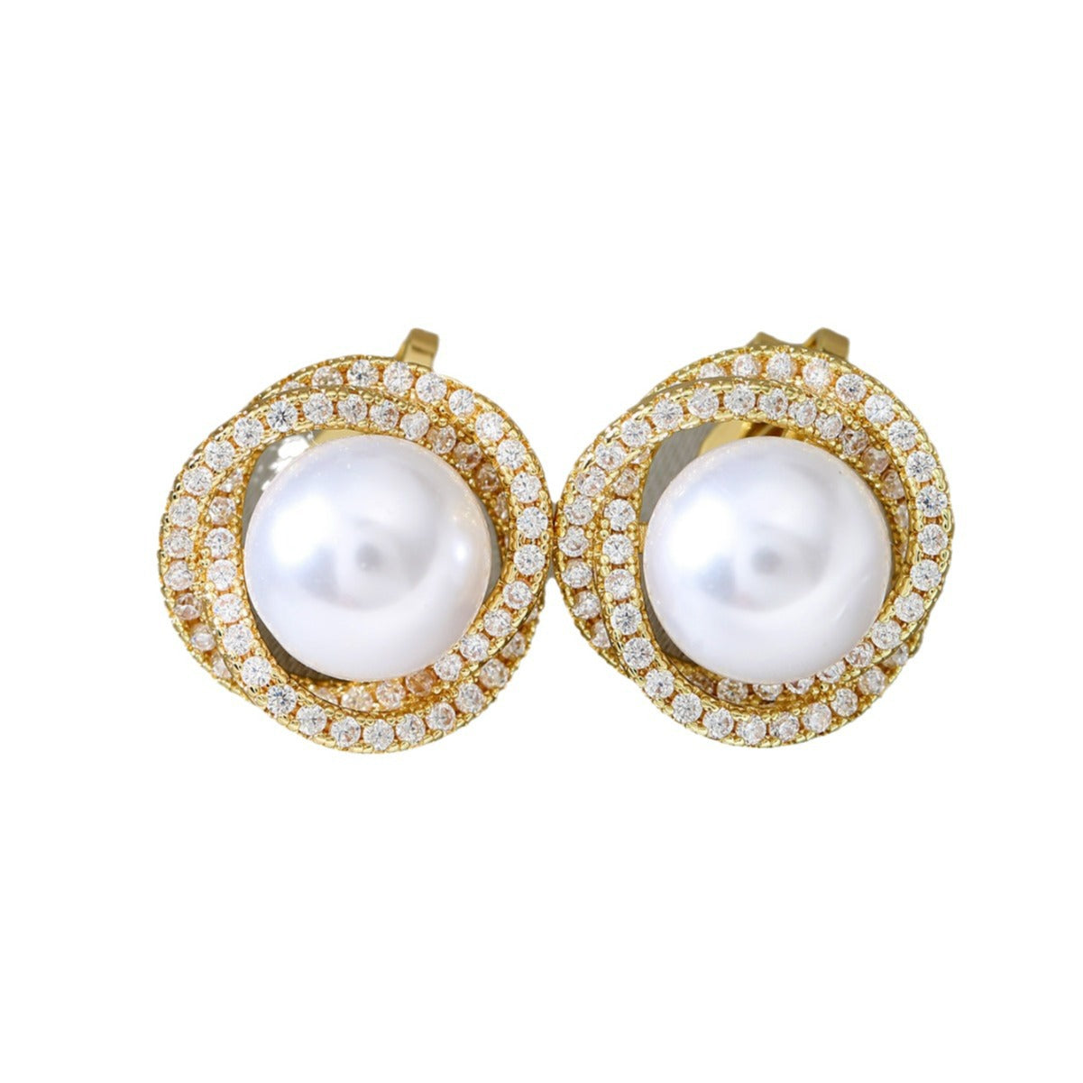 Women's Pearl High-grade Wear Simple Fashion Copper Inlaid Zircon Delicate Ear Clip