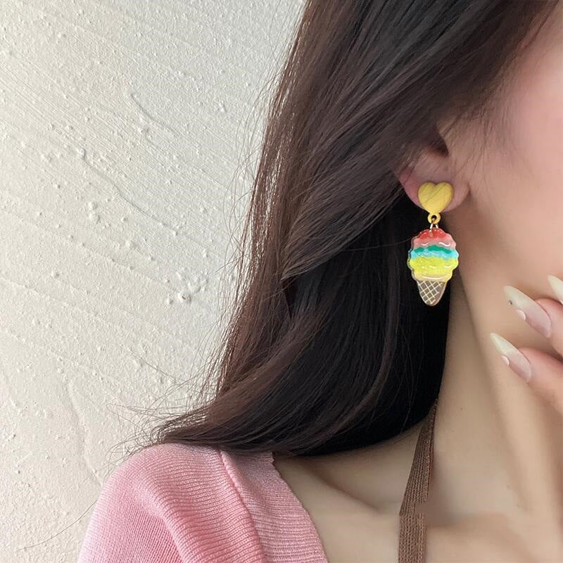 Ice Cream Girlish Style Cute Niche Earrings