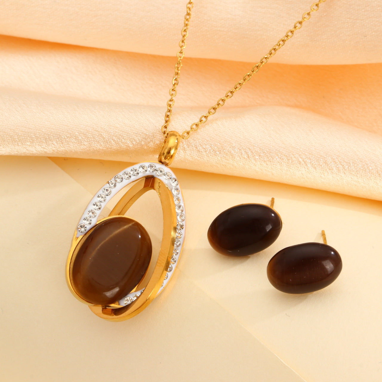 Women's Suit Geometric High Quality Stainless Steel Jewelry Set
