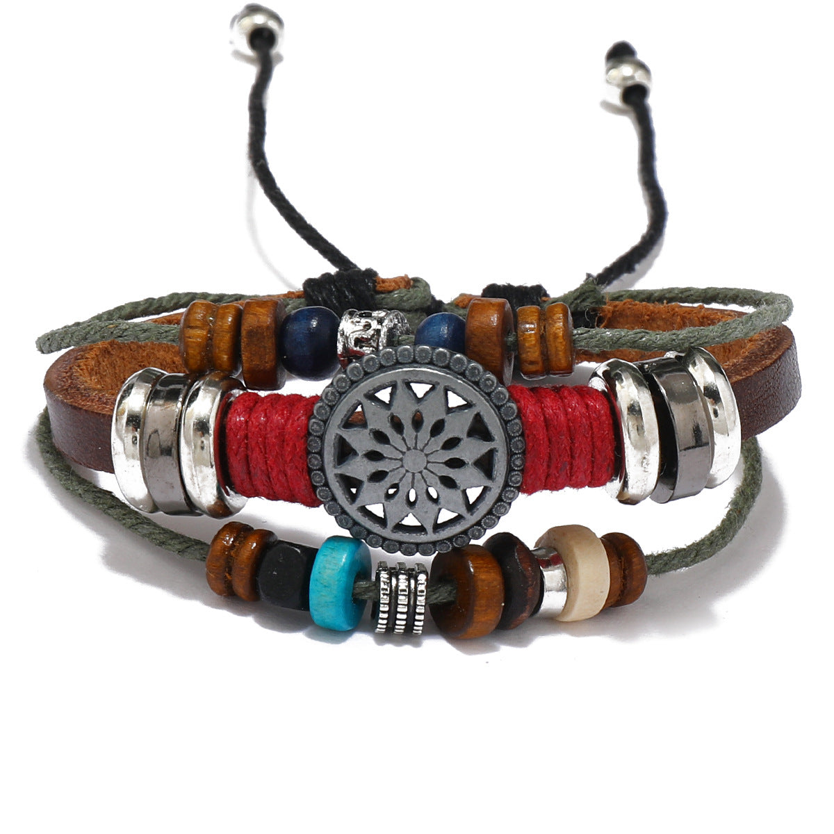 Rinderleder Mode Temperament Sonnenblumen handgefertigte Armbänder