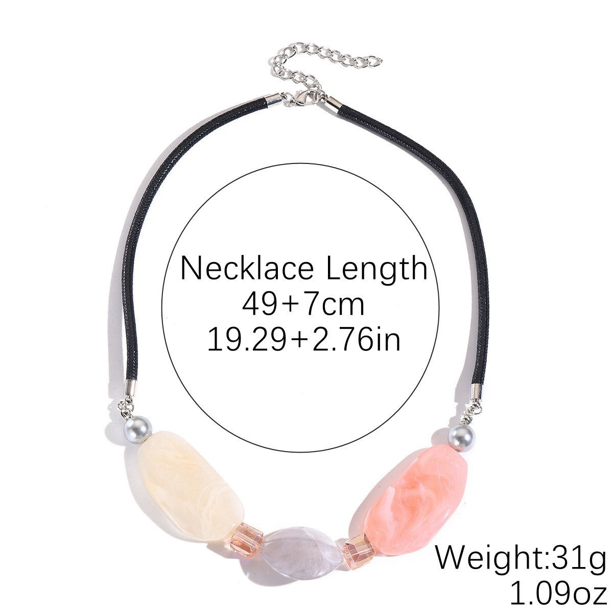 Acrylic Bead Bohemian Crystal Niche High-grade Necklace